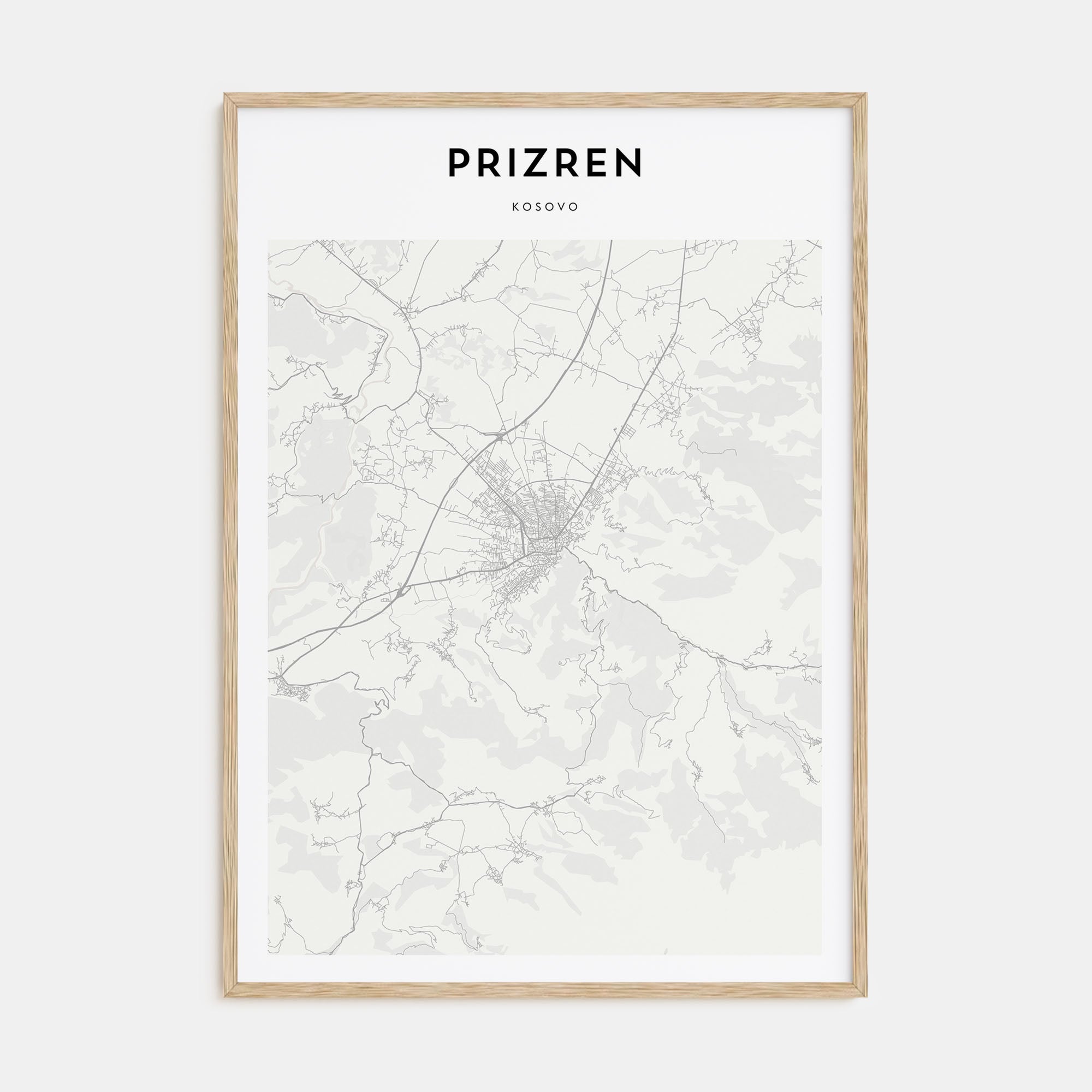 Prizren Map Portrait Poster