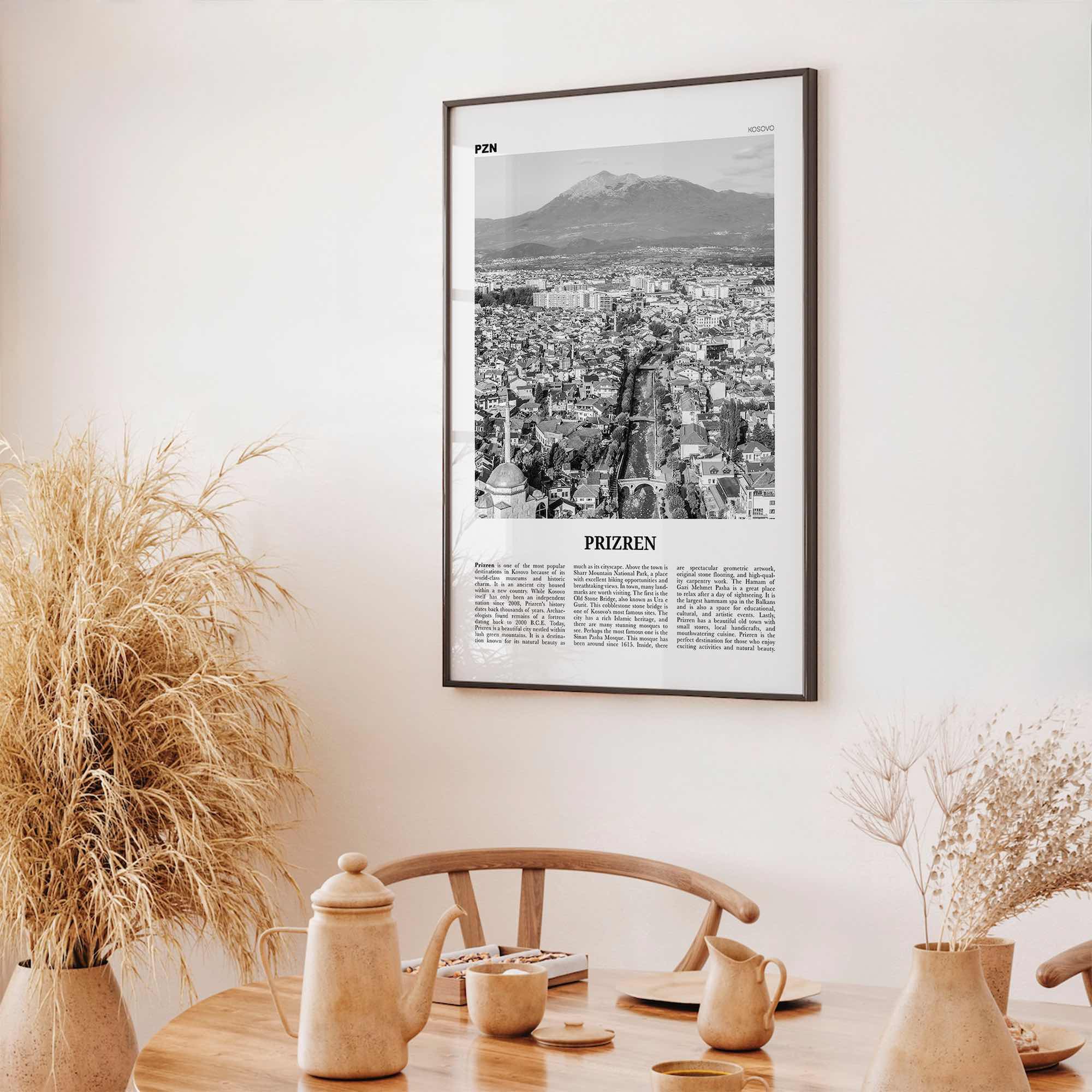 Prizren Print Black and White, Prizren Wall Art, Prizren Poster, Prizren Photo, Prizren Wall Décor, Prizreni, Призрен, Prizren, Kosovo