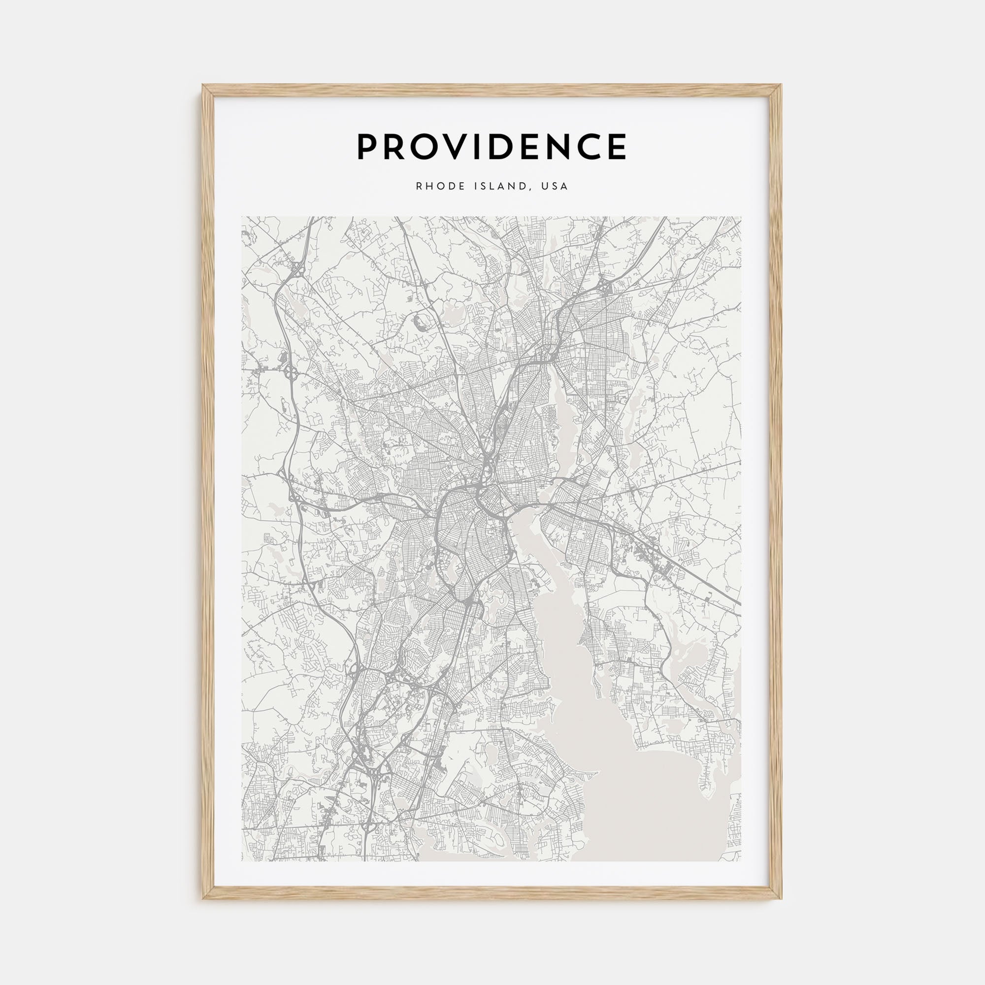 Providence Map Portrait Poster