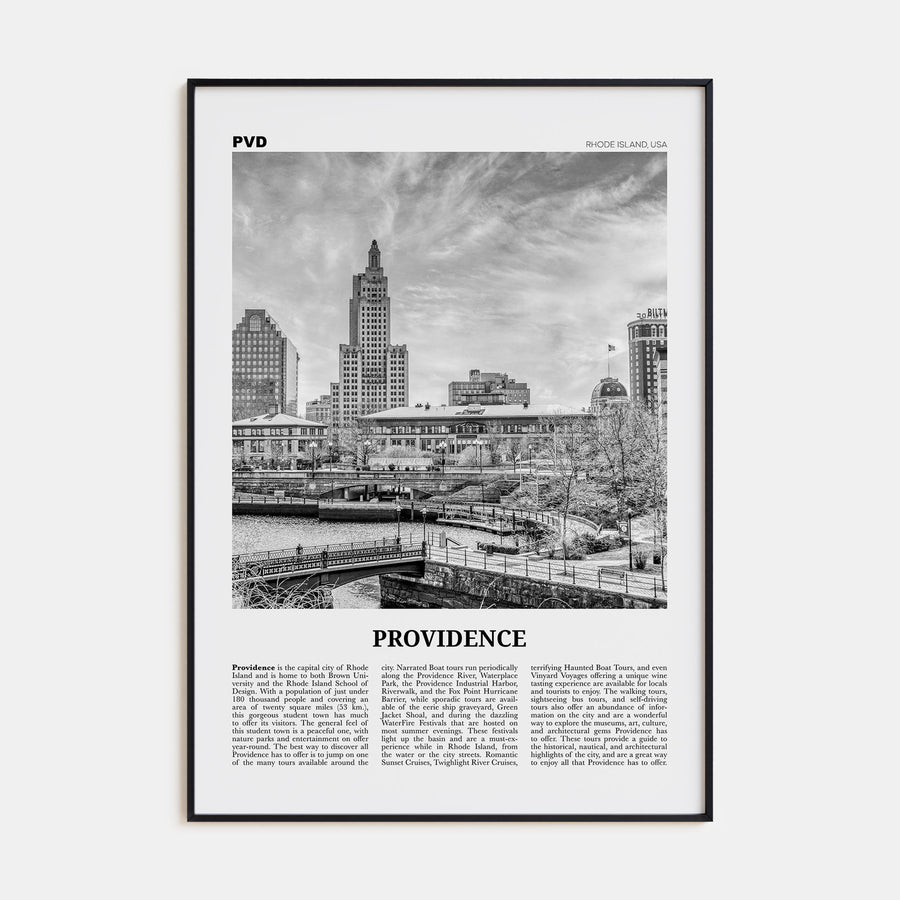 Providence Travel B&W Poster