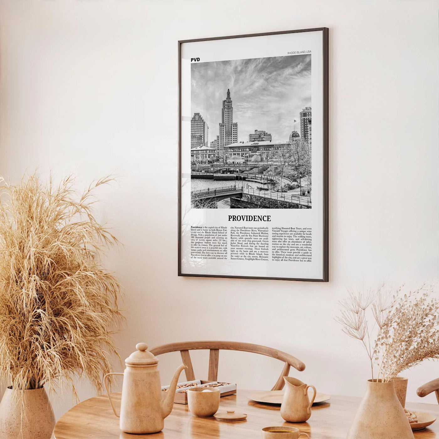 Providence Print Black and White, Providence Wall Art, Providence Poster, Providence Photo, Providence Map, Rhode Island, USA, United States
