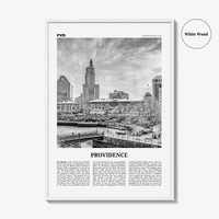 Providence Print Black and White, Providence Wall Art, Providence Poster, Providence Photo, Providence Map, Rhode Island, USA, United States