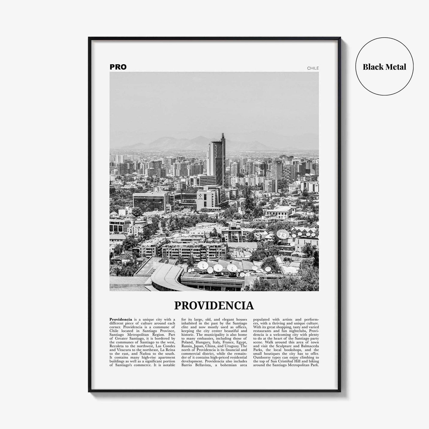 Providencia Print Black and White, Providencia Wall Art, Providencia Poster, Providencia Photo, Providencia Wall Decor, Chile, South America