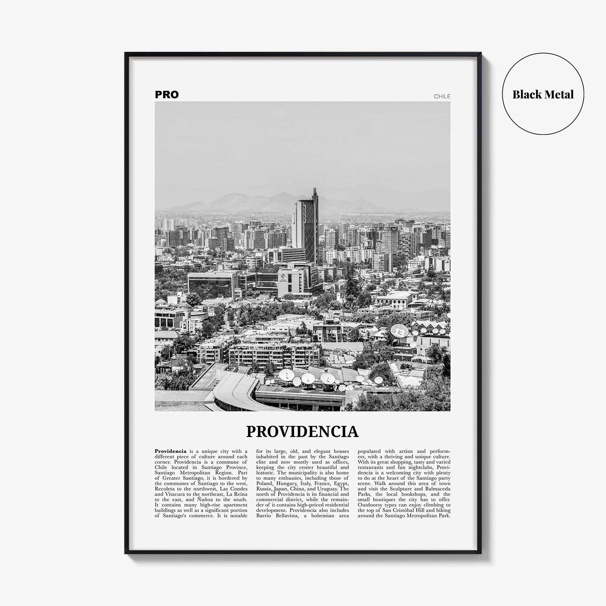 Providencia Print Black and White, Providencia Wall Art, Providencia Poster, Providencia Photo, Providencia Wall Decor, Chile, South America