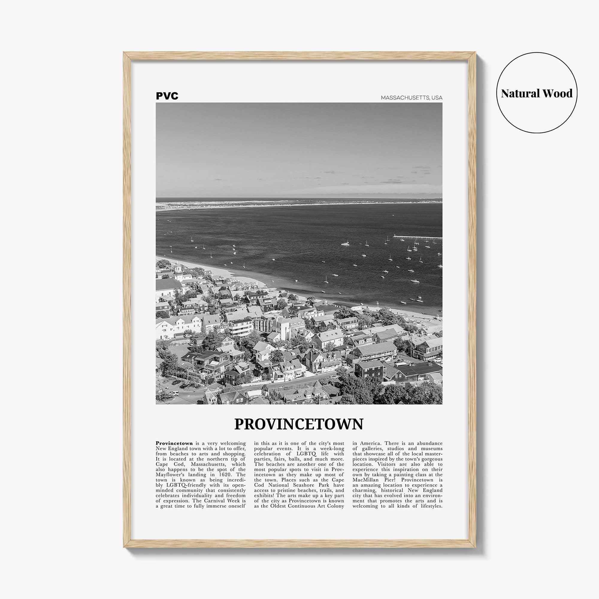 Provincetown Print Black and White, Provincetown Wall Art, Provincetown Poster, Provincetown Photo, Massachusetts, USA, United States