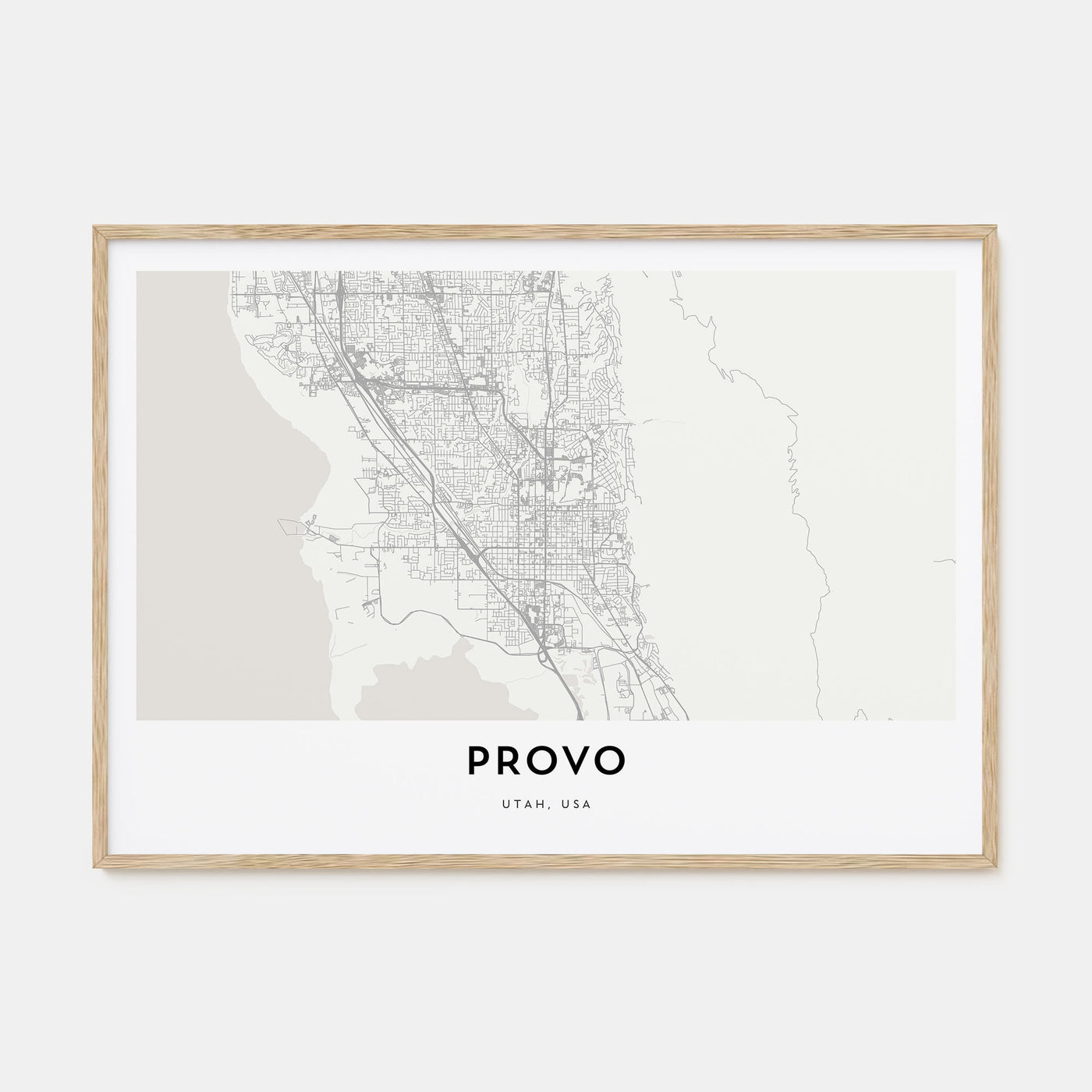Provo Map Landscape Poster