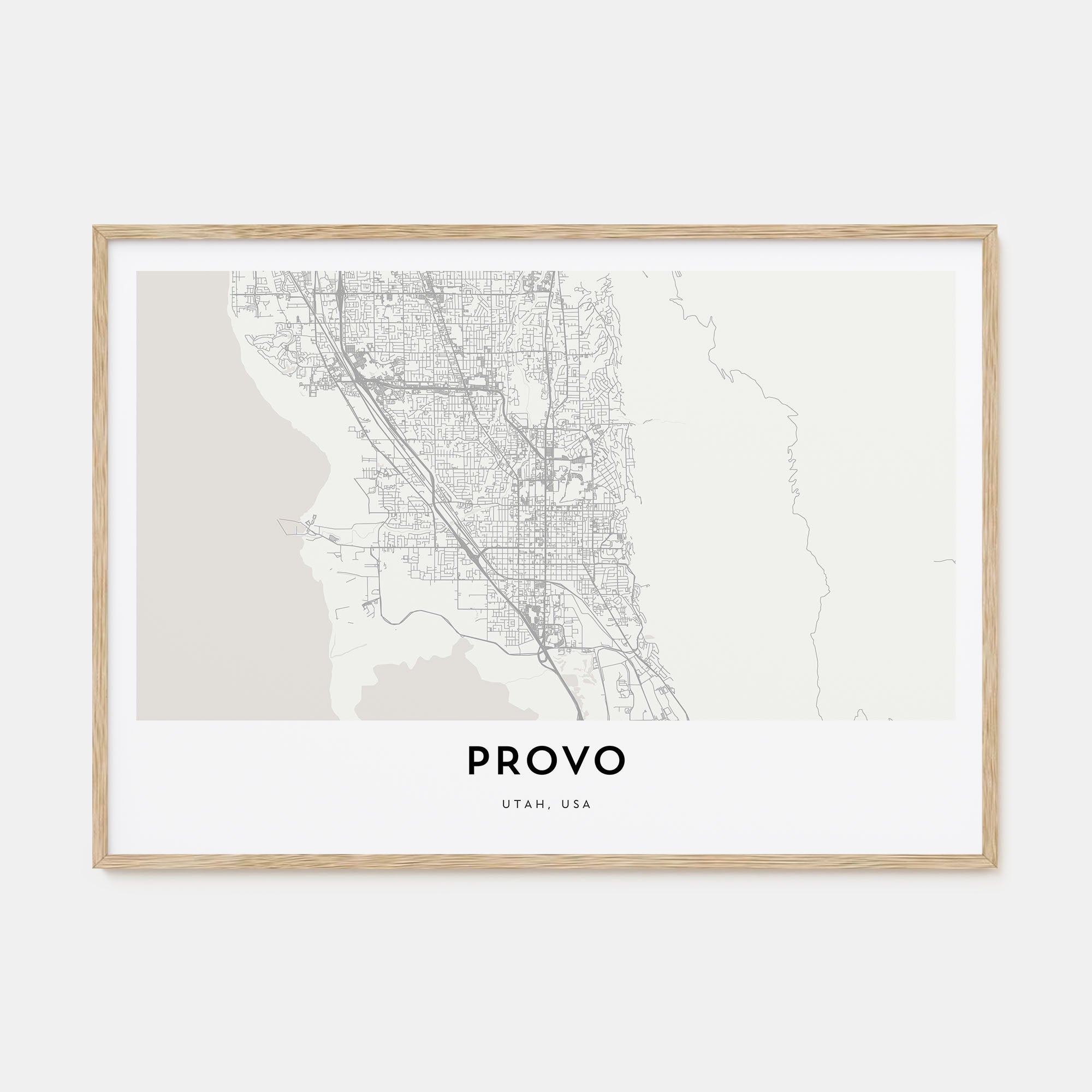 Provo Map Landscape Poster