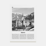 Provo Travel B&W Poster