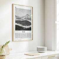 Pucon Print Black and White, Pucon Wall Art, Pucon Poster, Pucon Photo, Pucon Wall Décor, Pucon Map, Chile