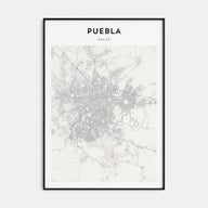 Puebla Map Portrait Poster
