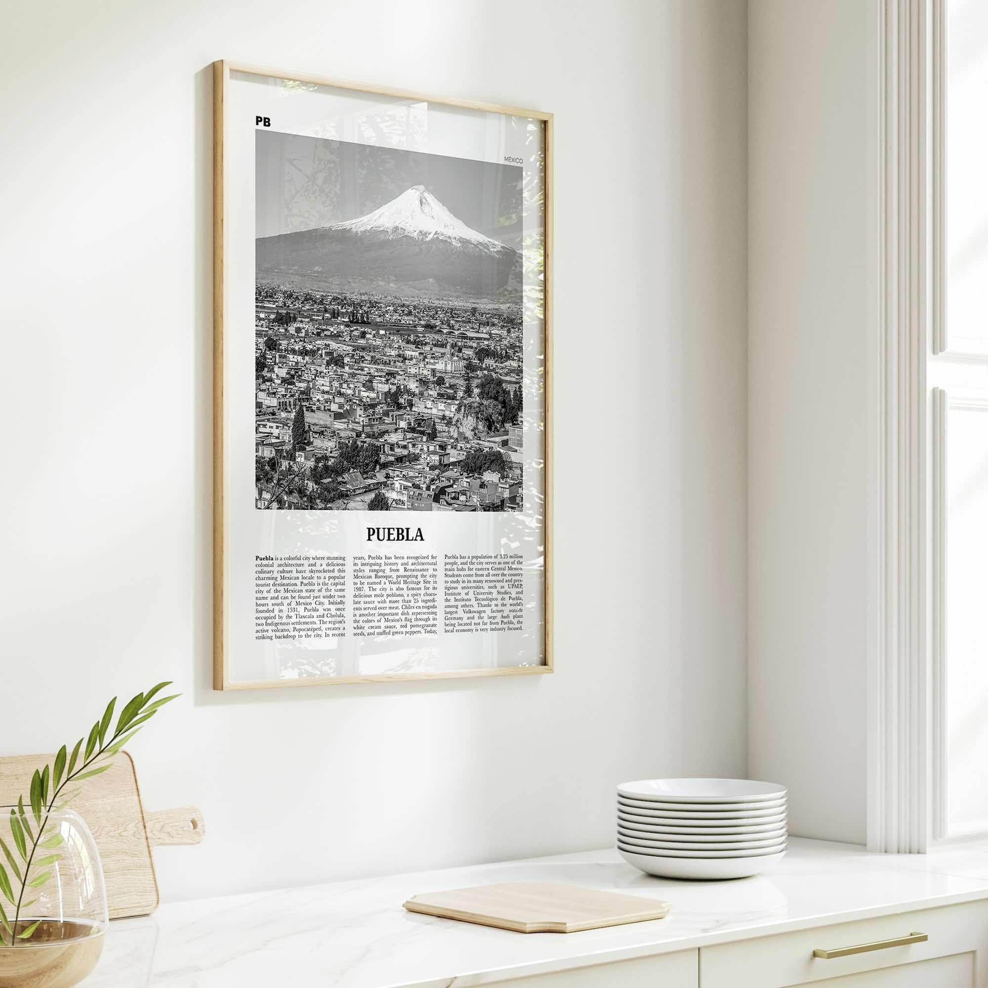 Puebla Print Black and White, Puebla Wall Art, Puebla Poster, Puebla Photo, Puebla Wall Décor, Heroica Puebla de Zaragoza, Mexico