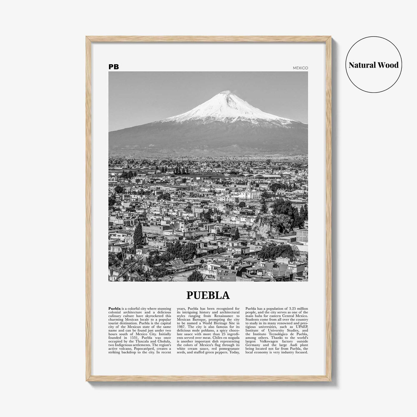 Puebla Print Black and White, Puebla Wall Art, Puebla Poster, Puebla Photo, Puebla Wall Décor, Heroica Puebla de Zaragoza, Mexico