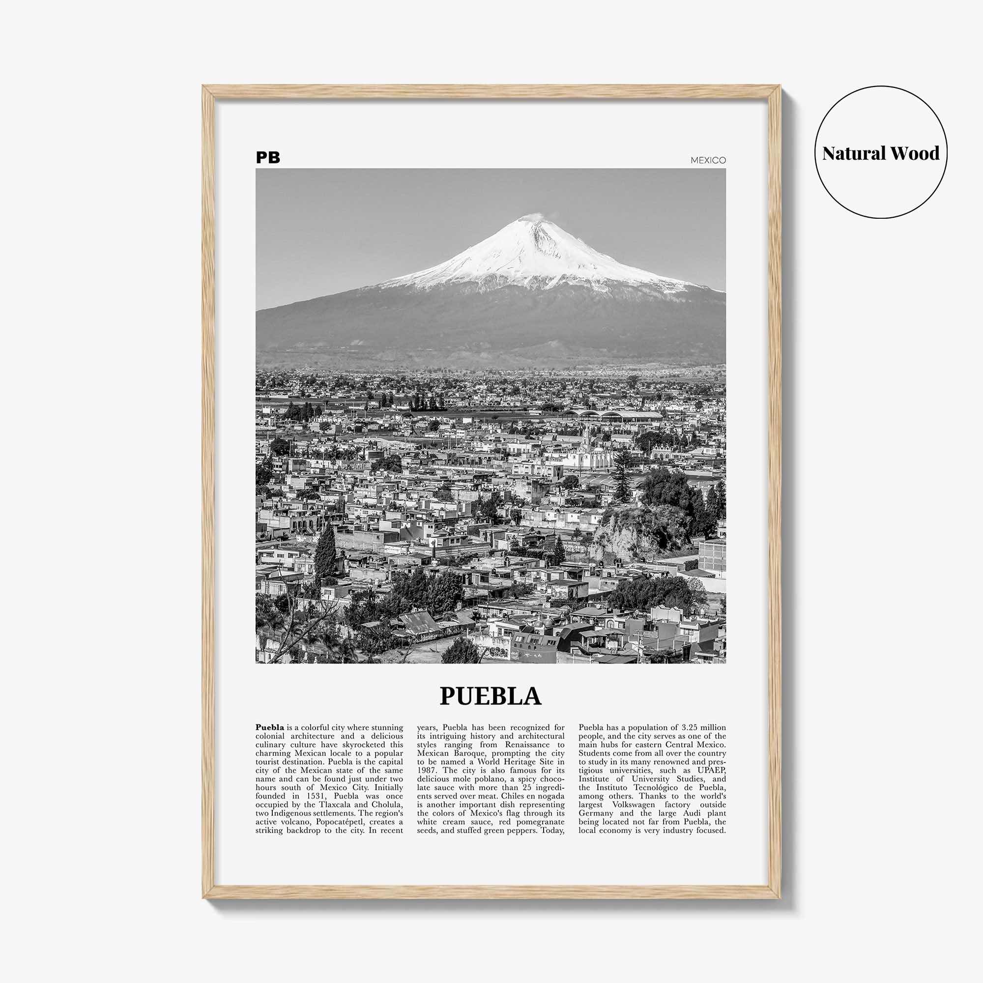 Puebla Print Black and White, Puebla Wall Art, Puebla Poster, Puebla Photo, Puebla Wall Décor, Heroica Puebla de Zaragoza, Mexico