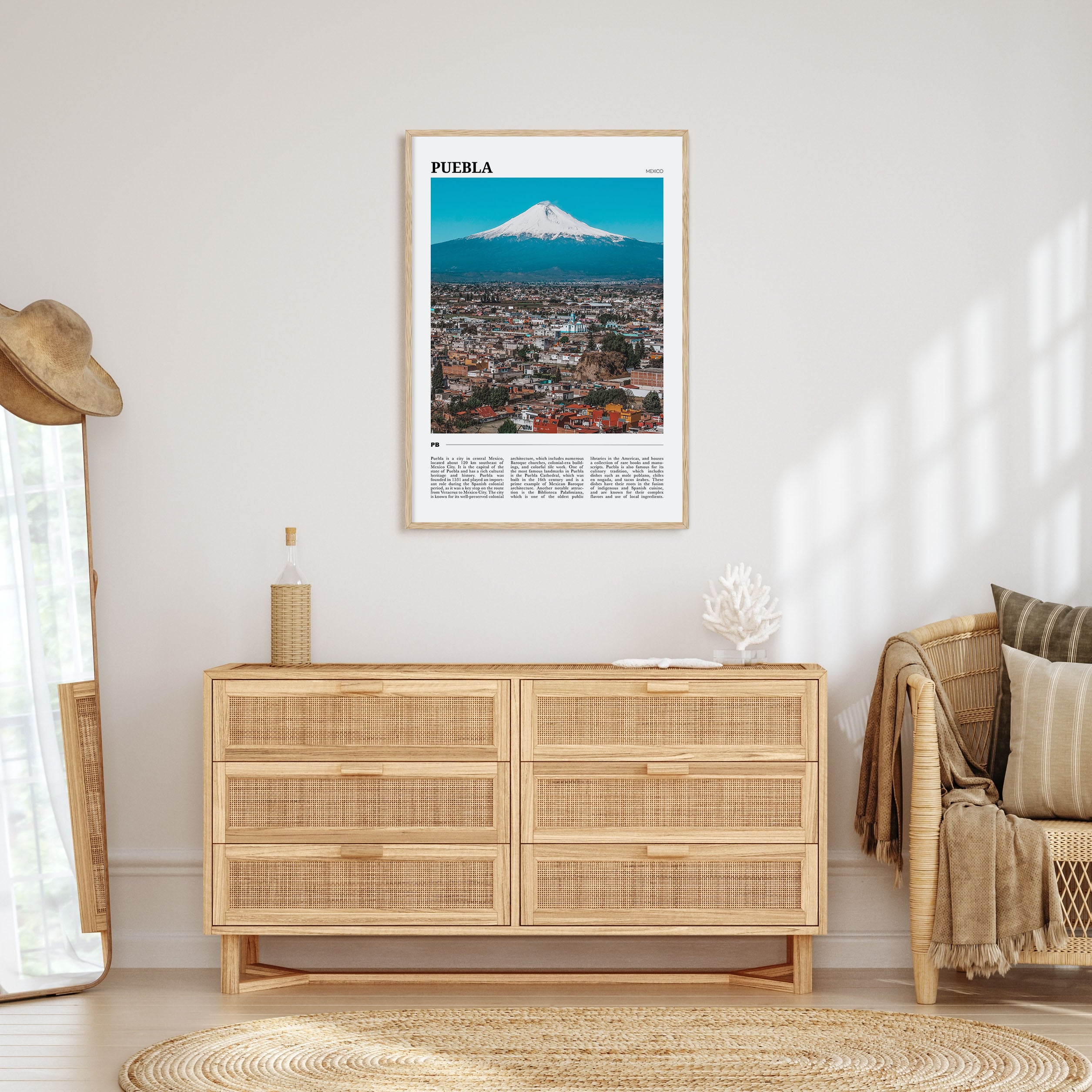 Puebla Travel Color Poster