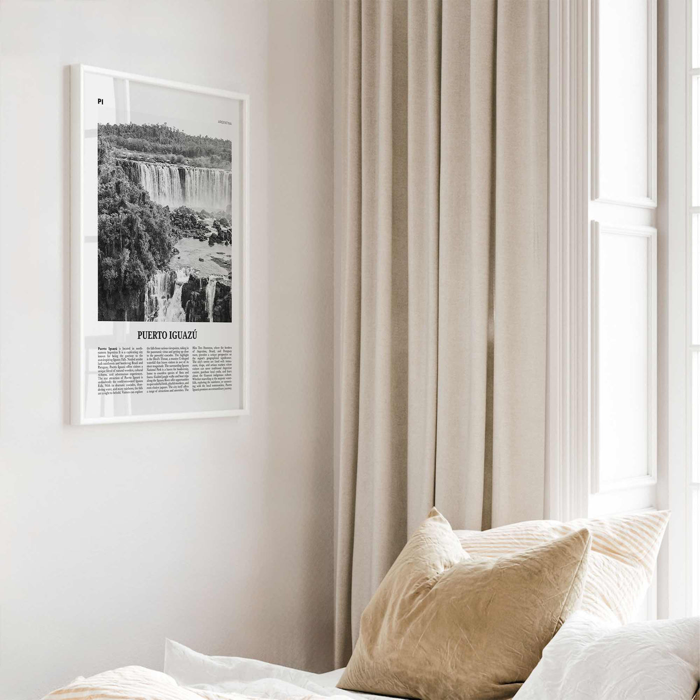 Puerto Iguazu Print Black and White, Puerto Iguazu Wall Art, Puerto Iguazu Poster, Puerto Iguazu Photo, Puerto Iguazu Wall Décor, Argentina