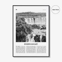 Puerto Iguazu Print Black and White, Puerto Iguazu Wall Art, Puerto Iguazu Poster, Puerto Iguazu Photo, Puerto Iguazu Wall Décor, Argentina