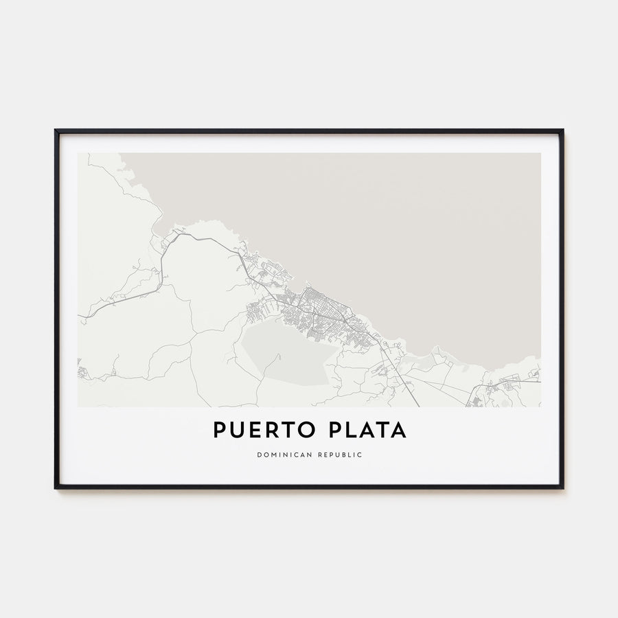 Puerto Plata Map Landscape Poster