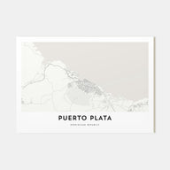 Puerto Plata Map Landscape Poster