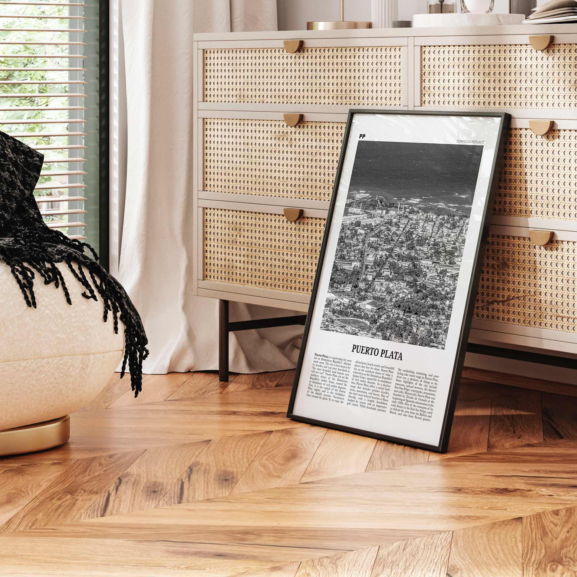 Puerto Plata Print Black and White, Puerto Plata Wall Art, Puerto Plata Poster, Puerto Plata Photo, Puerto Plata Décor, Dominican Republic