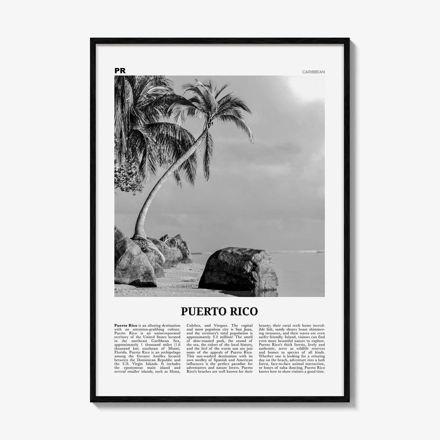 Puerto Rico Print Black and White No 1, Puerto Rico Wall Art, Puerto Rico Poster, Puerto Rico Photo, Puerto Rico Wall Decor, San Juan