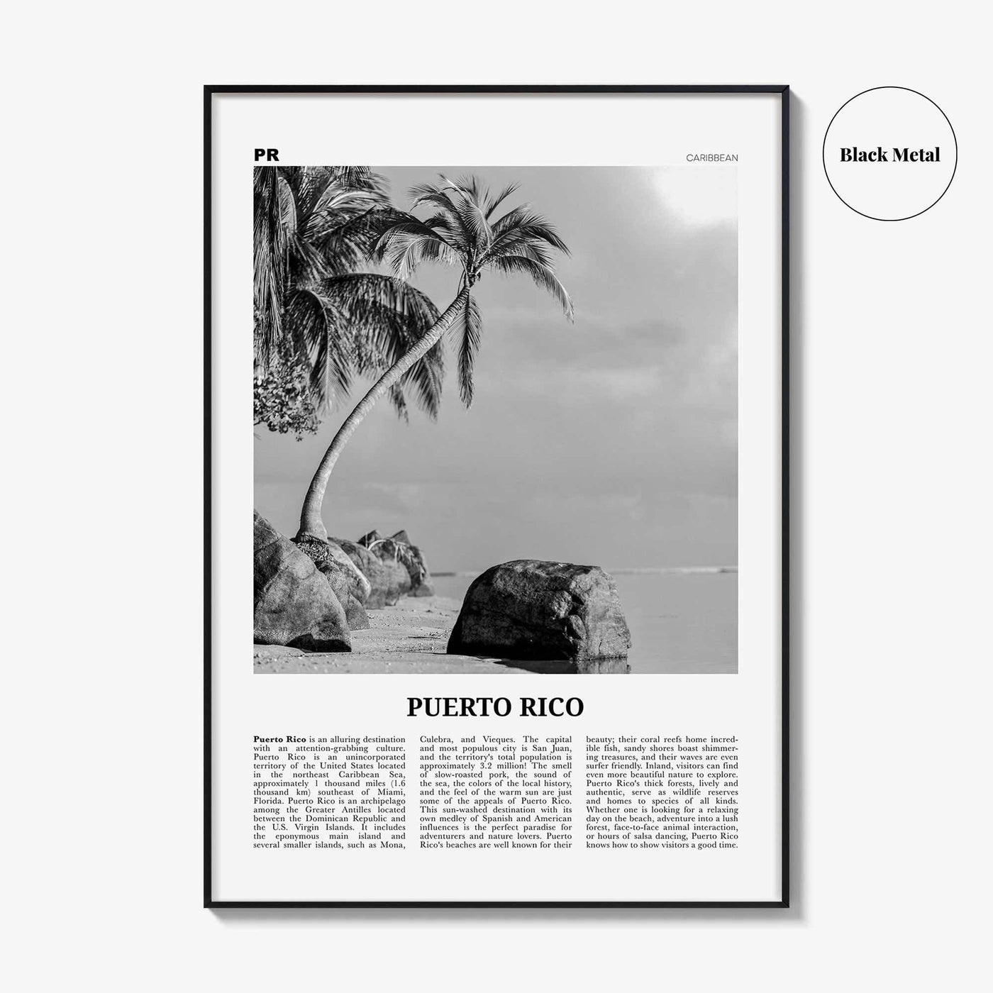 Puerto Rico Print Black and White No 1, Puerto Rico Wall Art, Puerto Rico Poster, Puerto Rico Photo, Puerto Rico Wall Decor, San Juan