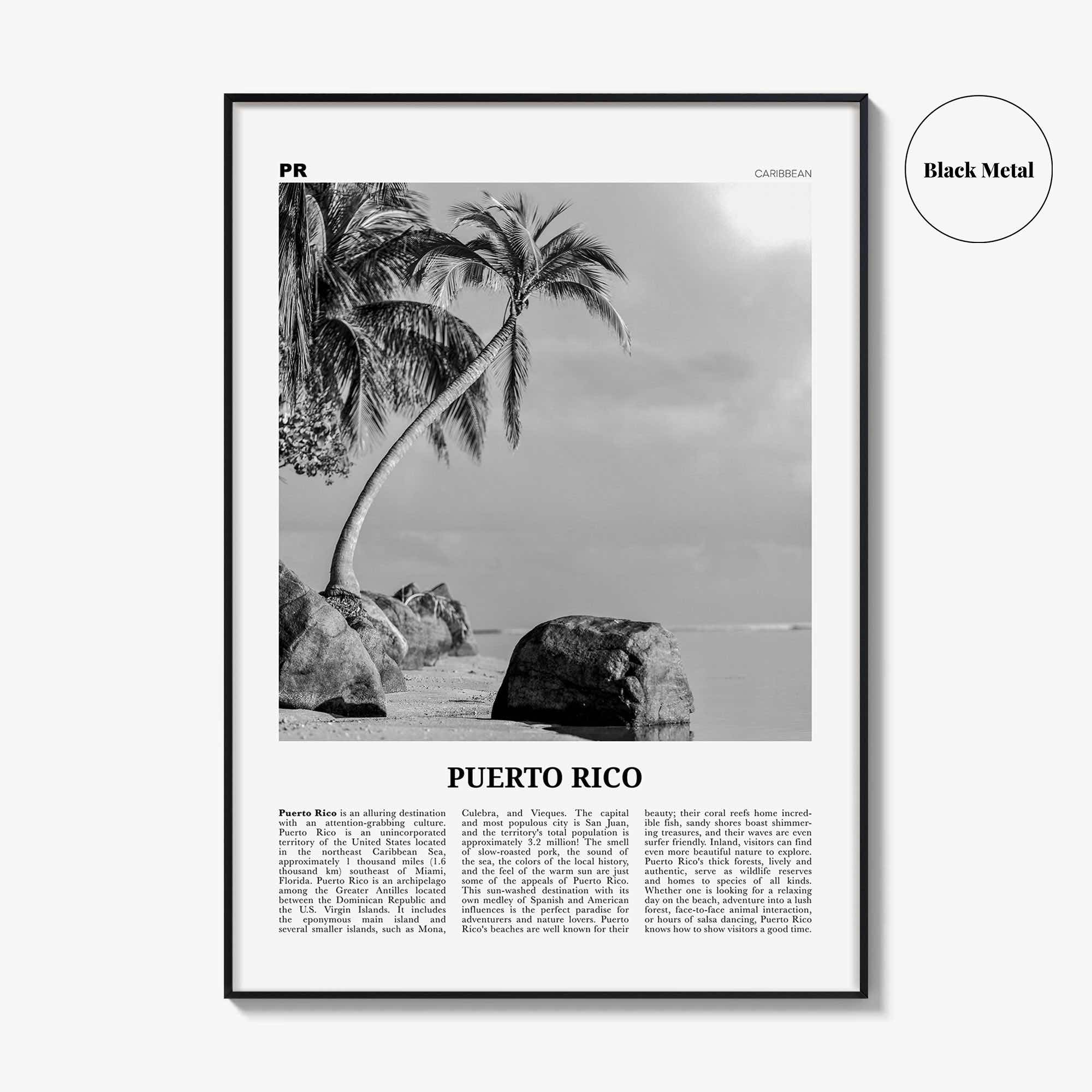 Puerto Rico Print Black and White No 1, Puerto Rico Wall Art, Puerto Rico Poster, Puerto Rico Photo, Puerto Rico Wall Decor, San Juan