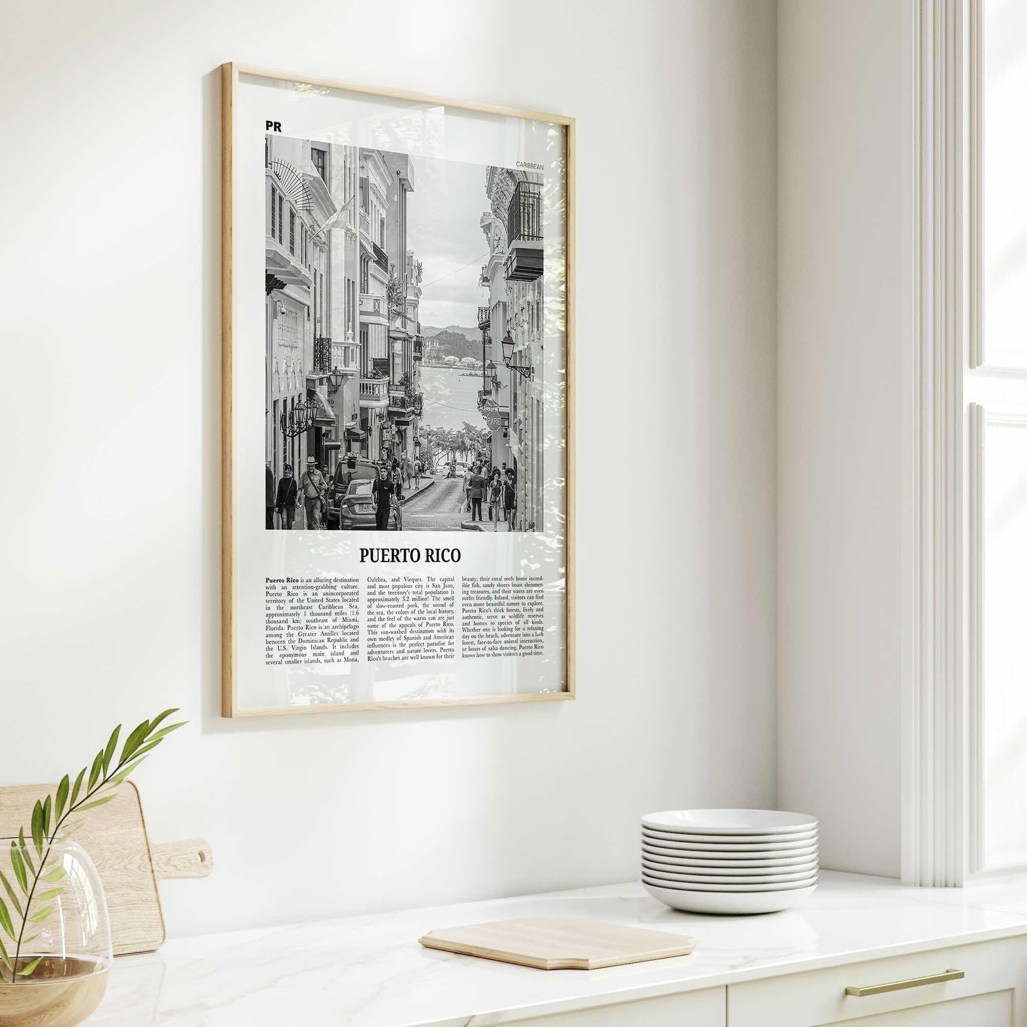 Puerto Rico Print Black and White No 2, Puerto Rico Wall Art, Puerto Rico Poster, Puerto Rico Photo, Puerto Rico Wall Decor, San Juan