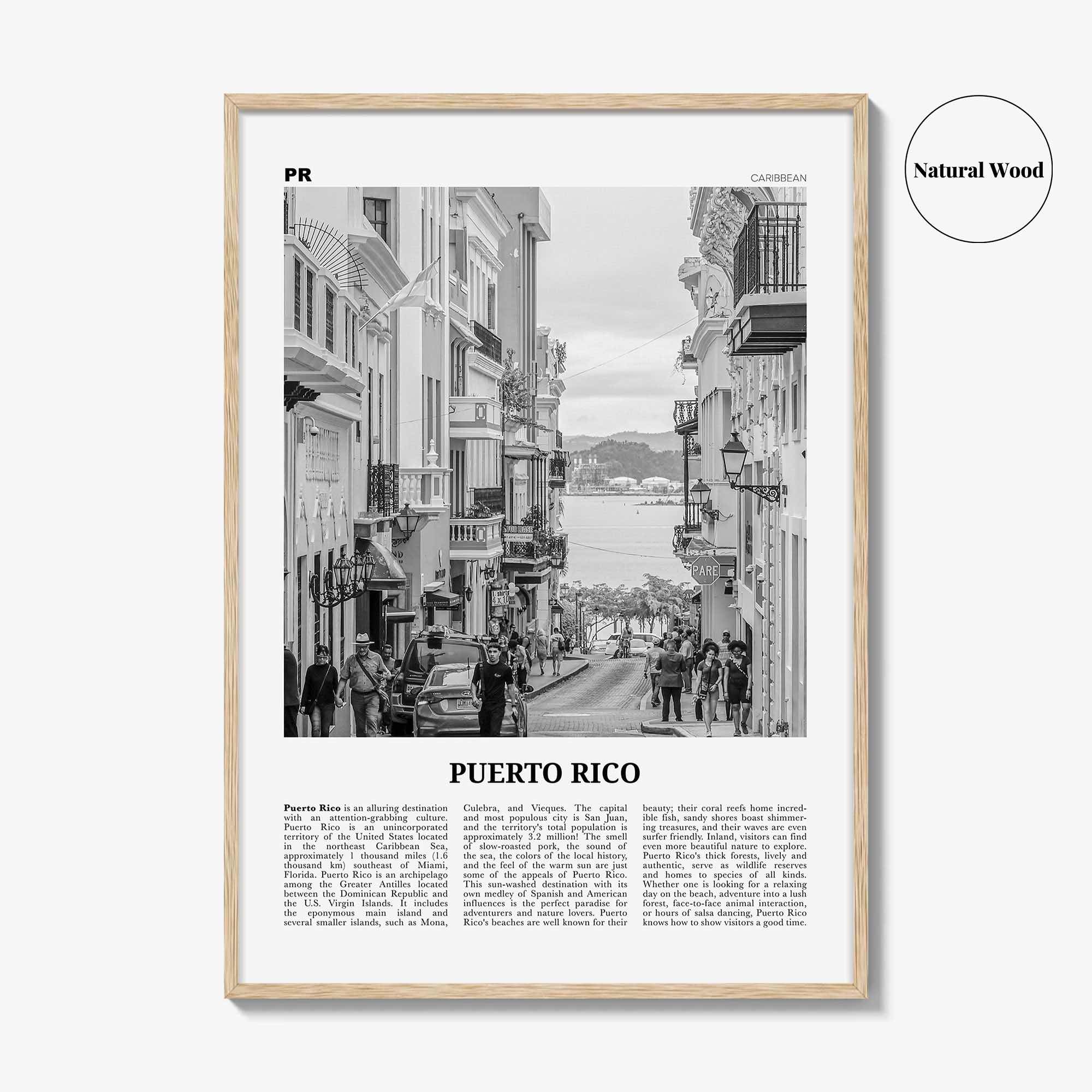 Puerto Rico Print Black and White No 2, Puerto Rico Wall Art, Puerto Rico Poster, Puerto Rico Photo, Puerto Rico Wall Decor, San Juan