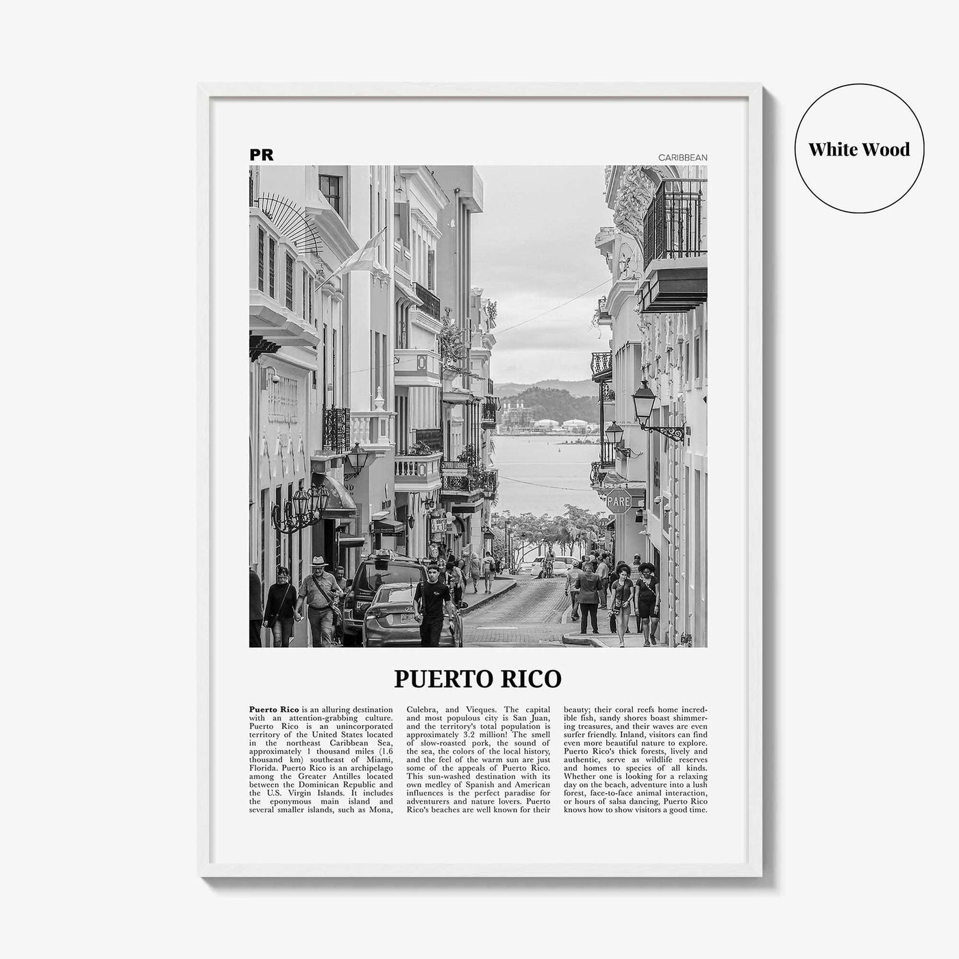 Puerto Rico Print Black and White No 2, Puerto Rico Wall Art, Puerto Rico Poster, Puerto Rico Photo, Puerto Rico Wall Decor, San Juan