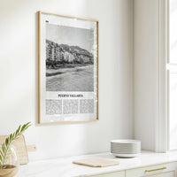 Puerto Vallarta Print Black and White, Puerto Vallarta Wall Art, Puerto Vallarta Poster, Puerto Vallarta Photo, Mexico