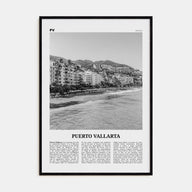 Puerto Vallarta Travel B&W Poster
