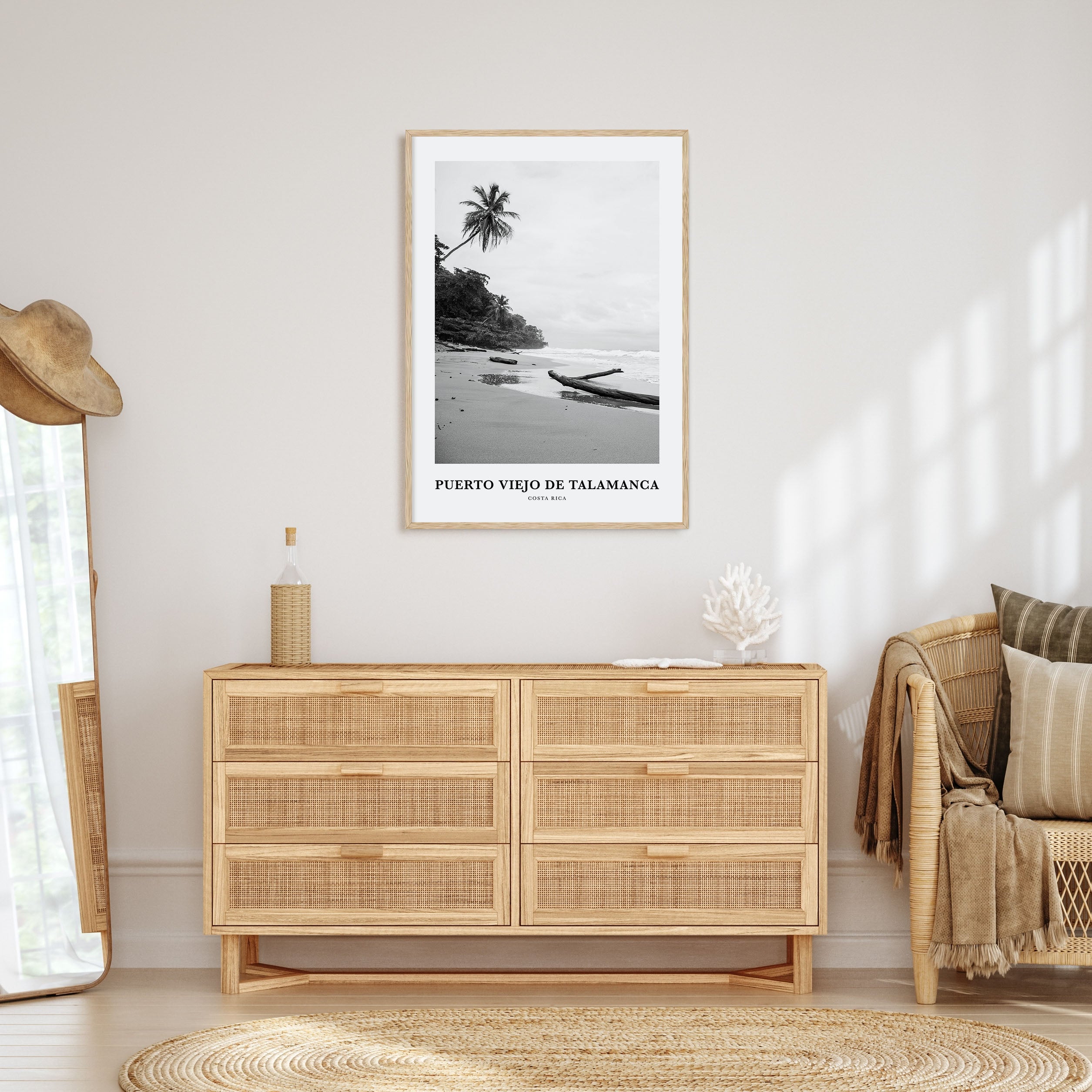 Puerto Viejo de Talamanca Portrait B&W Poster