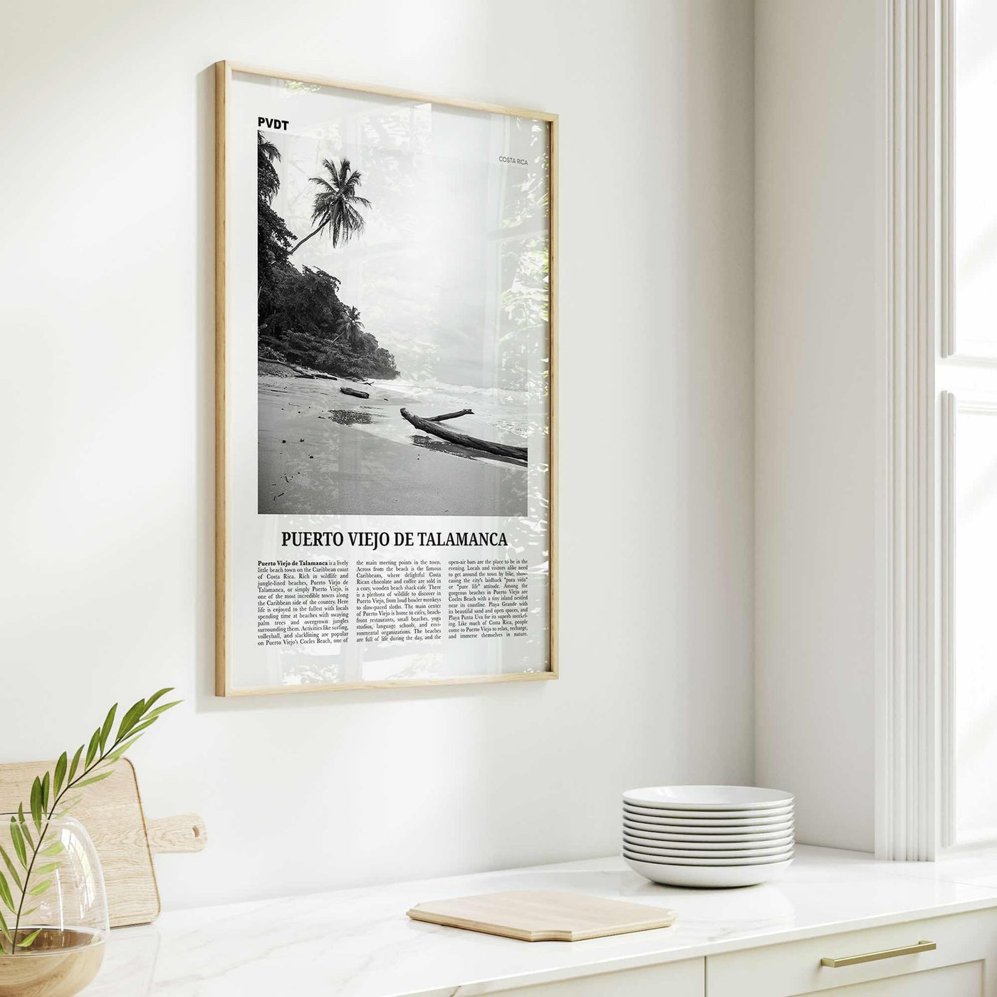 Puerto Viejo de Talamanca Print Black and White, Puerto Viejo de Talamanca Wall Art, Puerto Viejo de Talamanca Poster, Talamanca, Costa Rica