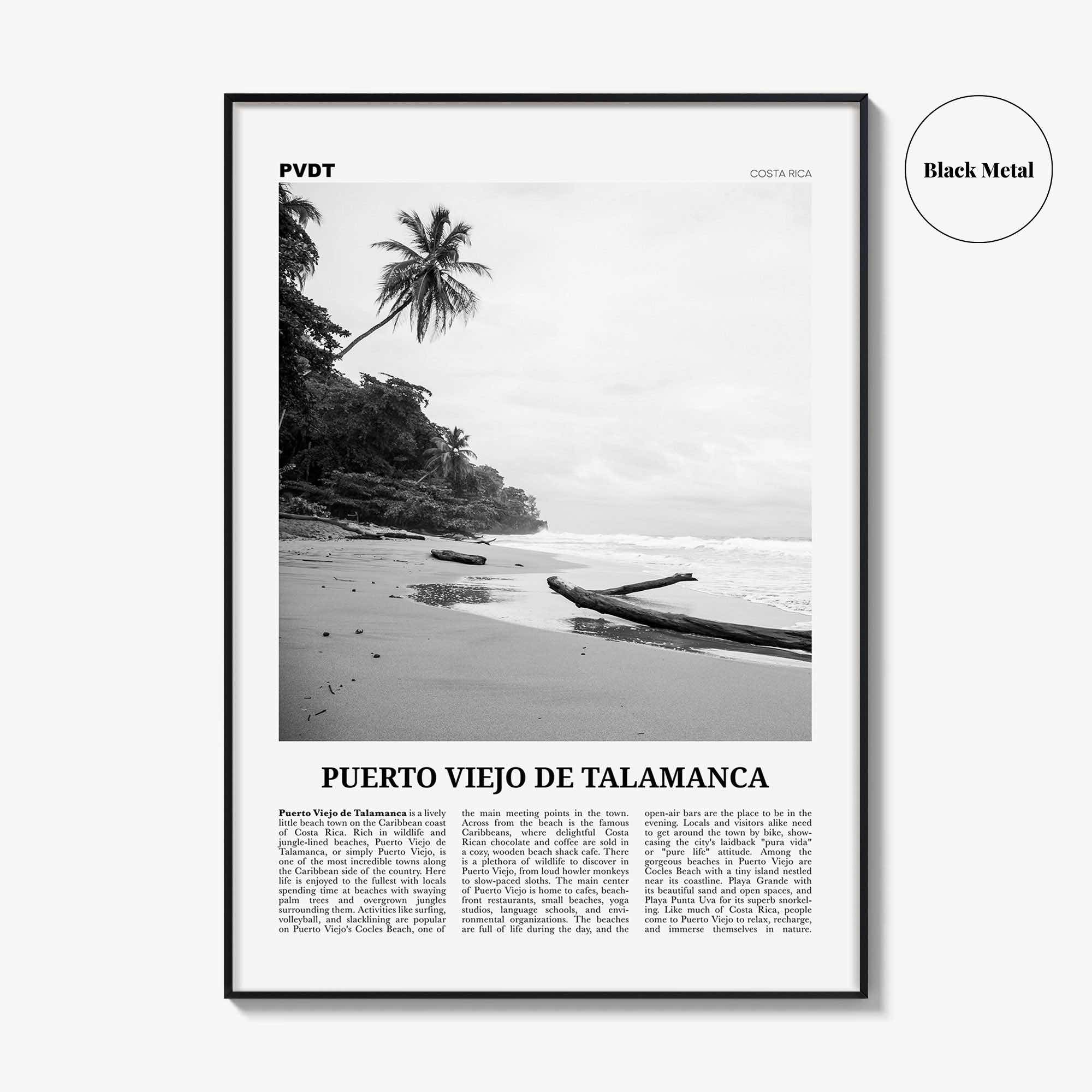 Puerto Viejo de Talamanca Print Black and White, Puerto Viejo de Talamanca Wall Art, Puerto Viejo de Talamanca Poster, Talamanca, Costa Rica