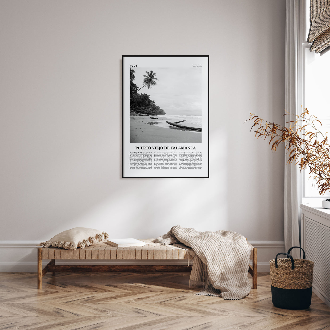 Puerto Viejo de Talamanca Travel B&W Poster