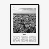 Pula Print Black and White, Pula Wall Art, Pula Poster, Pula Photo, Pula Wall Décor, Pula Map, Croatia