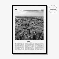 Pula Print Black and White, Pula Wall Art, Pula Poster, Pula Photo, Pula Wall Décor, Pula Map, Croatia