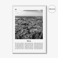 Pula Print Black and White, Pula Wall Art, Pula Poster, Pula Photo, Pula Wall Décor, Pula Map, Croatia
