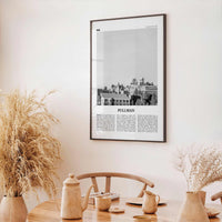Pullman Print Black and White, Pullman Wall Art, Pullman Poster, Pullman Photo, Pullman Map, Washington, USA, United States
