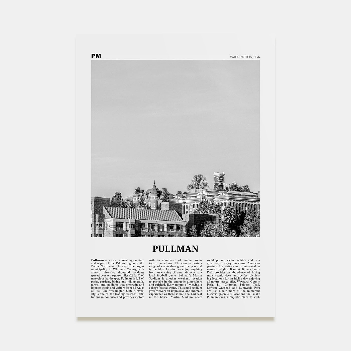 Pullman Travel B&W Poster