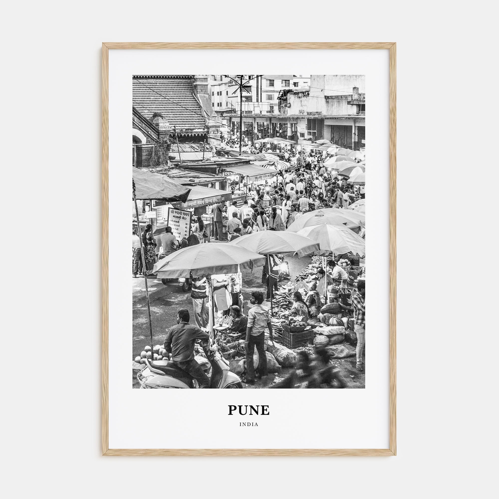 Pune Portrait B&W Poster