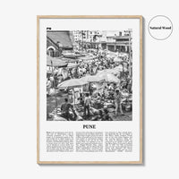 Pune Print Black and White, Pune Wall Art, Pune Poster, Pune Photo, Pune Wall Décor, Poona, India, Maharashtra
