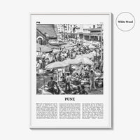 Pune Print Black and White, Pune Wall Art, Pune Poster, Pune Photo, Pune Wall Décor, Poona, India, Maharashtra