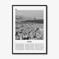 Puno Print Black and White, Puno Wall Art, Puno Poster, Puno Photo, Puno Wall Décor, Puno Map, Peru