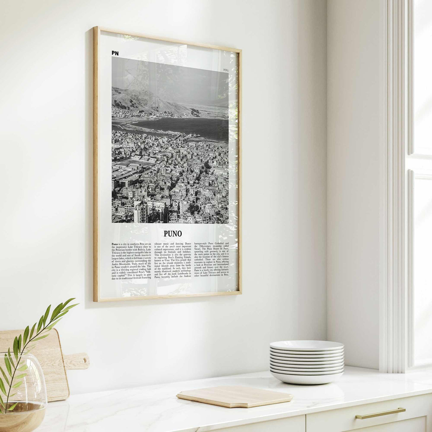 Puno Print Black and White, Puno Wall Art, Puno Poster, Puno Photo, Puno Wall Décor, Puno Map, Peru