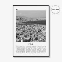 Puno Print Black and White, Puno Wall Art, Puno Poster, Puno Photo, Puno Wall Décor, Puno Map, Peru