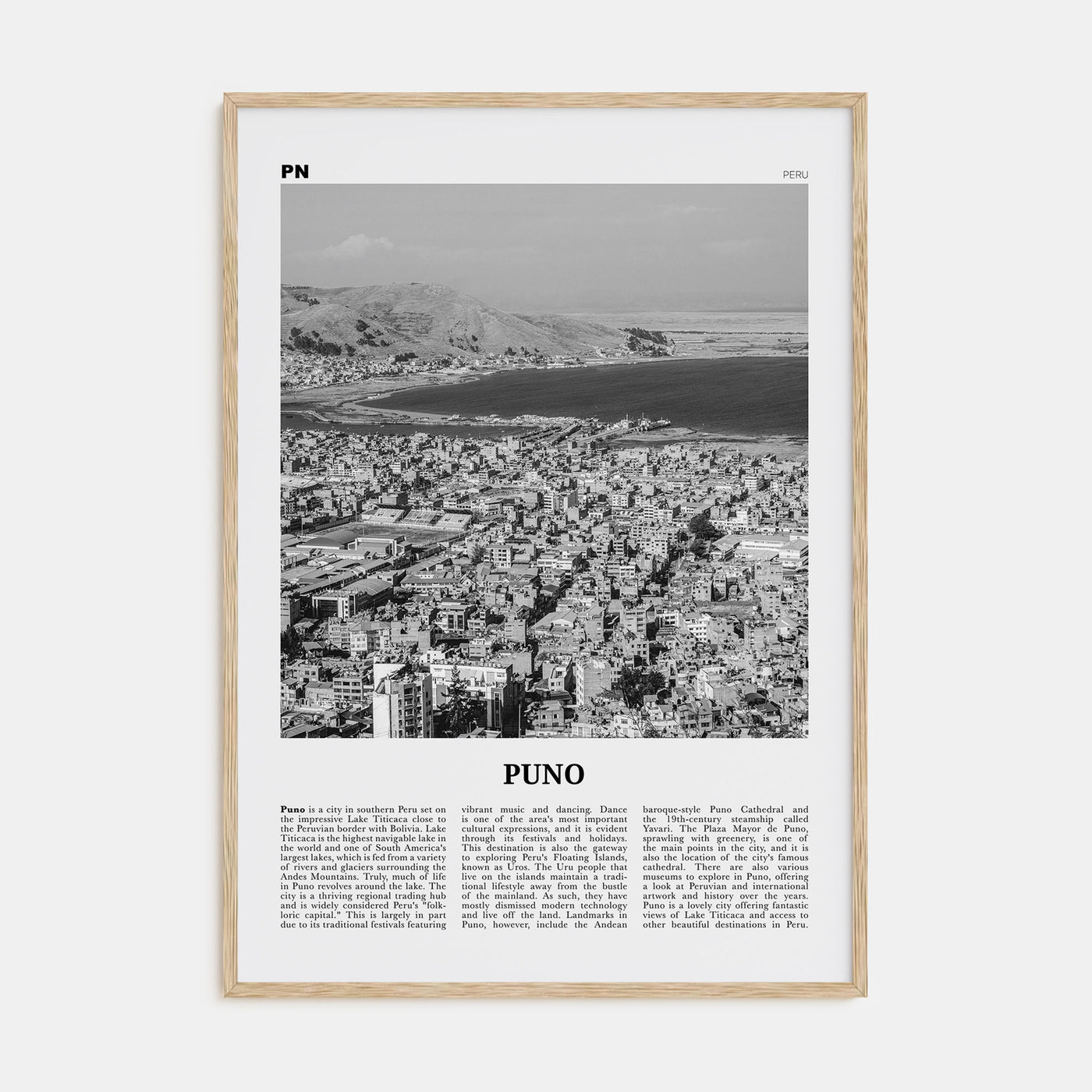Puno Travel B&W Poster