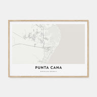 Punta Cana Map Landscape Poster