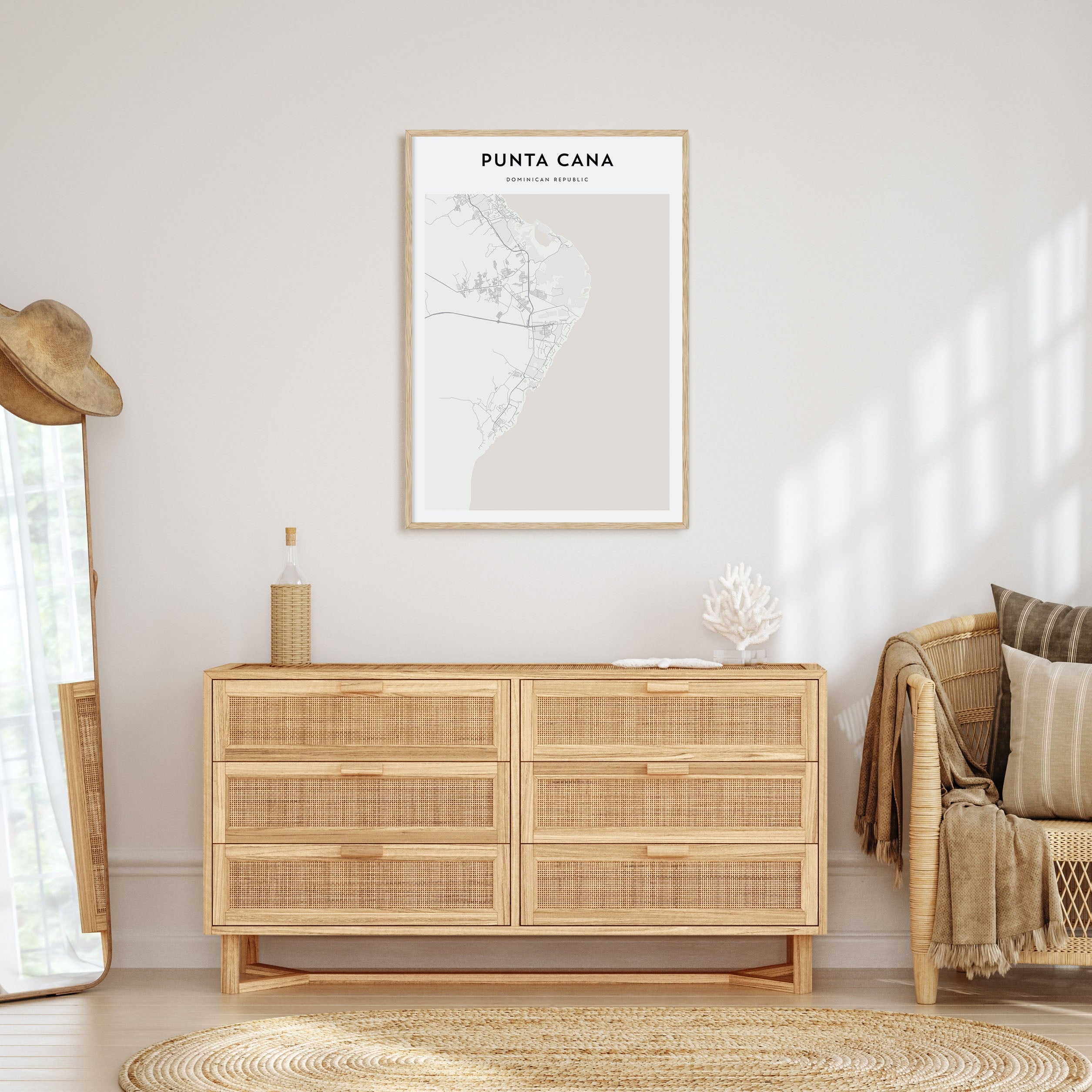 Punta Cana Map Portrait Poster