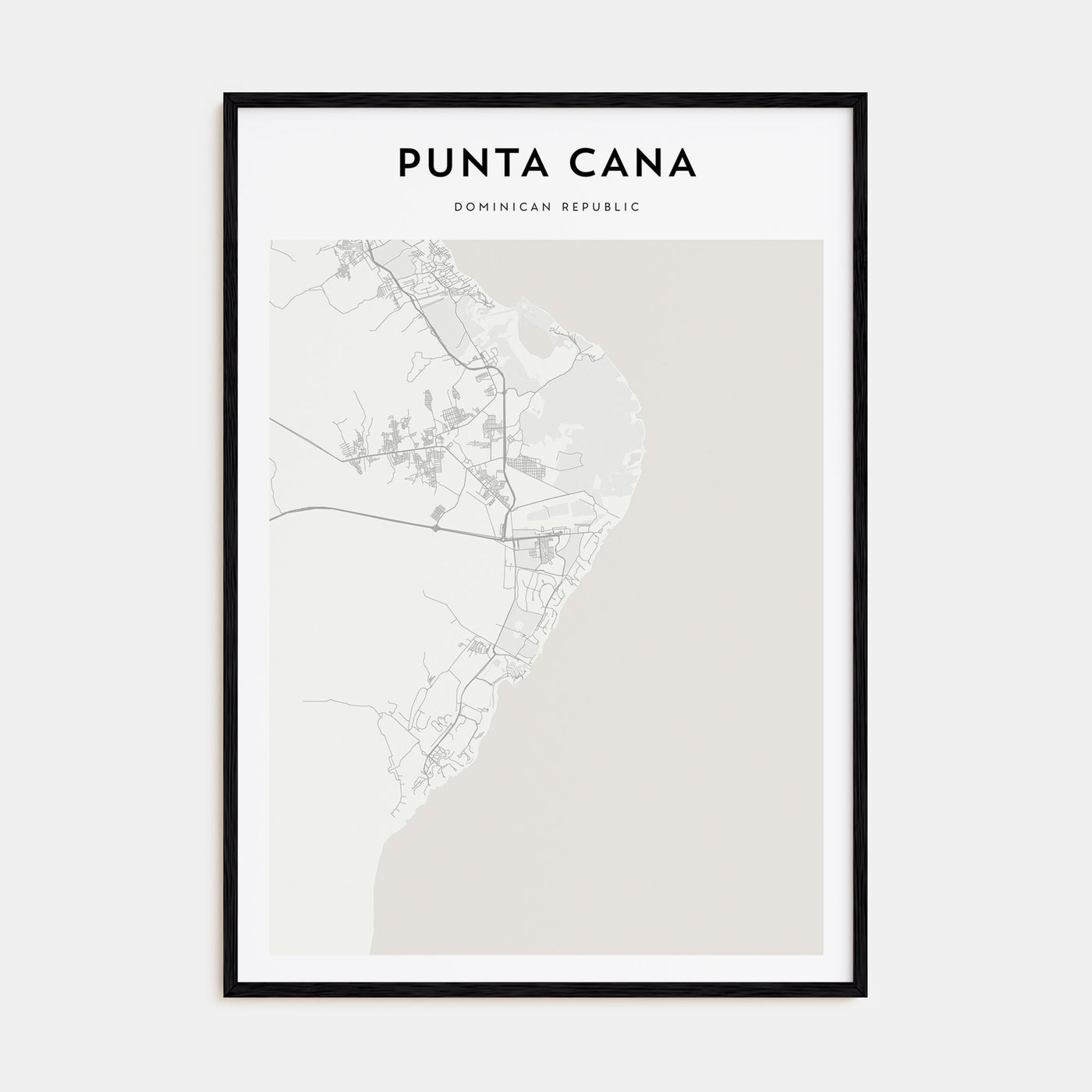 Punta Cana Map Portrait Poster
